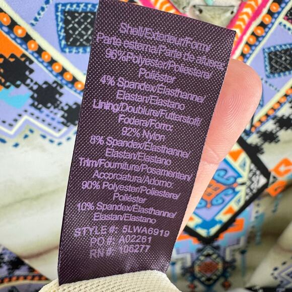 Hale Bob Colorful Aztec Beaded 3/4 Sleeve Stretchy Pullover Knee Length Dress L - Picture 7 of 8